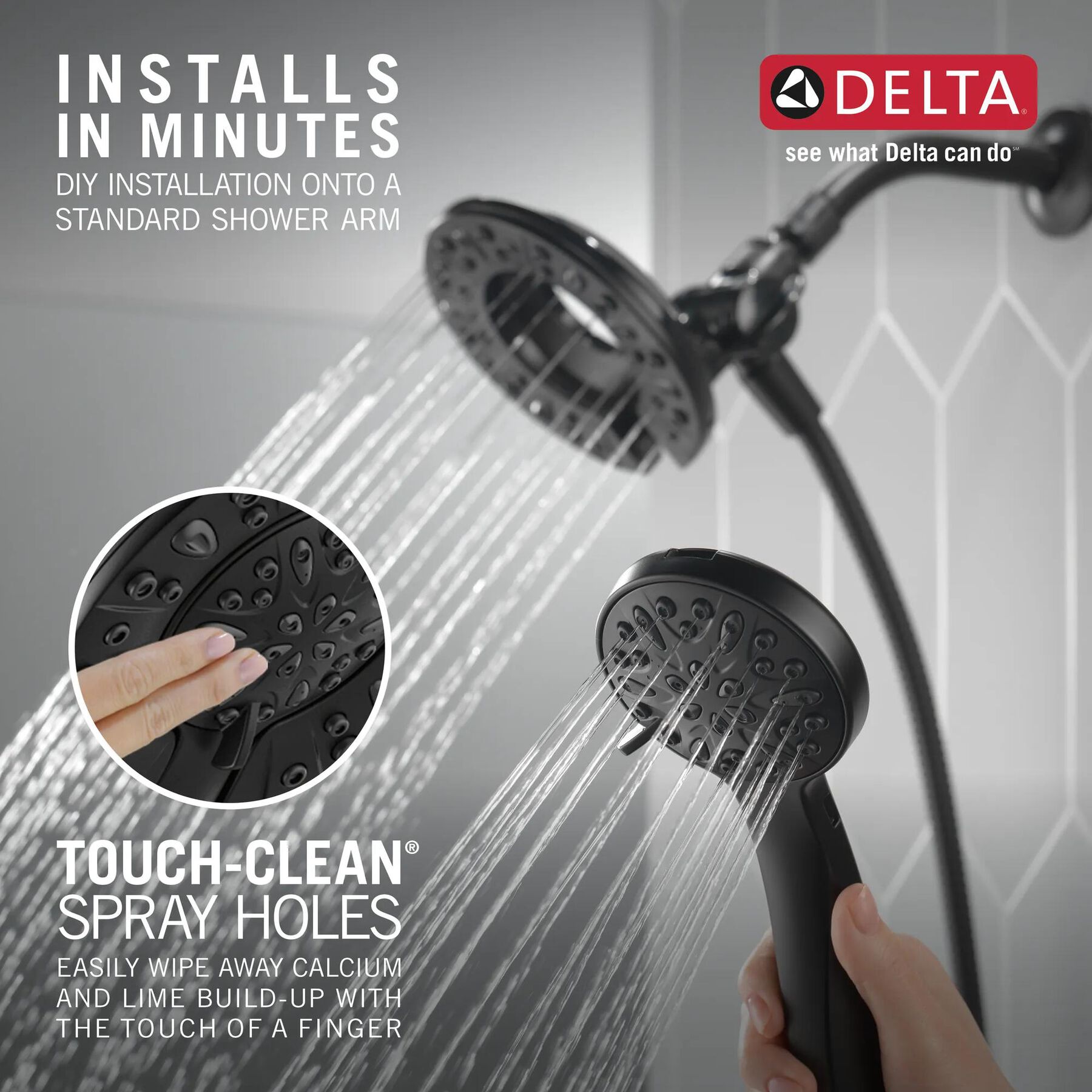 4 Setting In2ition&reg; 2-in-1 Shower (Recertified)
