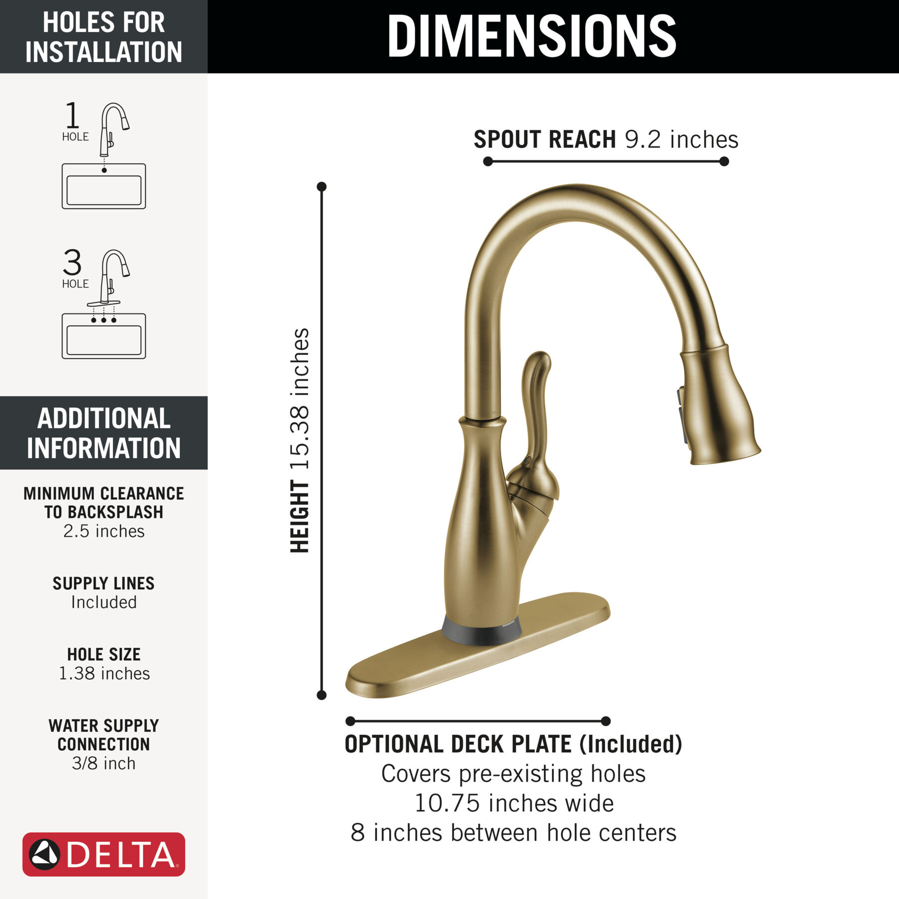 Single Handle Pull-Down Kitchen Faucet with Touch<sub>2</sub>O&reg; Technology Technology