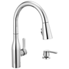Single Handle Pull-Down Kitchen Faucet with Soap Dispenser and ShieldSpray &reg; Technology (Recertified)