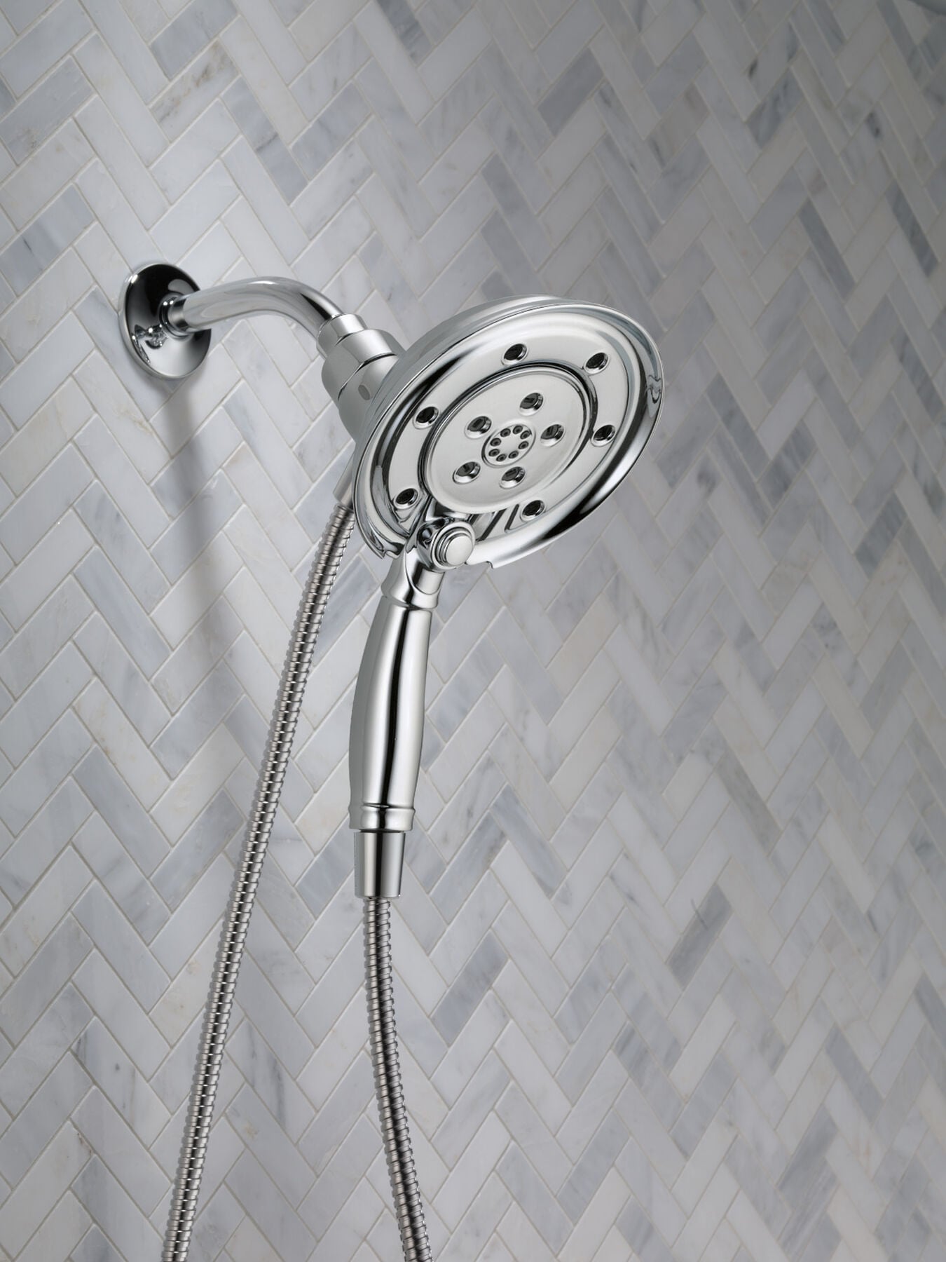 H<sub>2</sub>Okinetic&reg; In2ition&reg; 4-Setting Two-in-One Shower