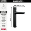 Single Handle Mid-Height Bathroom Faucet (Recertified)
