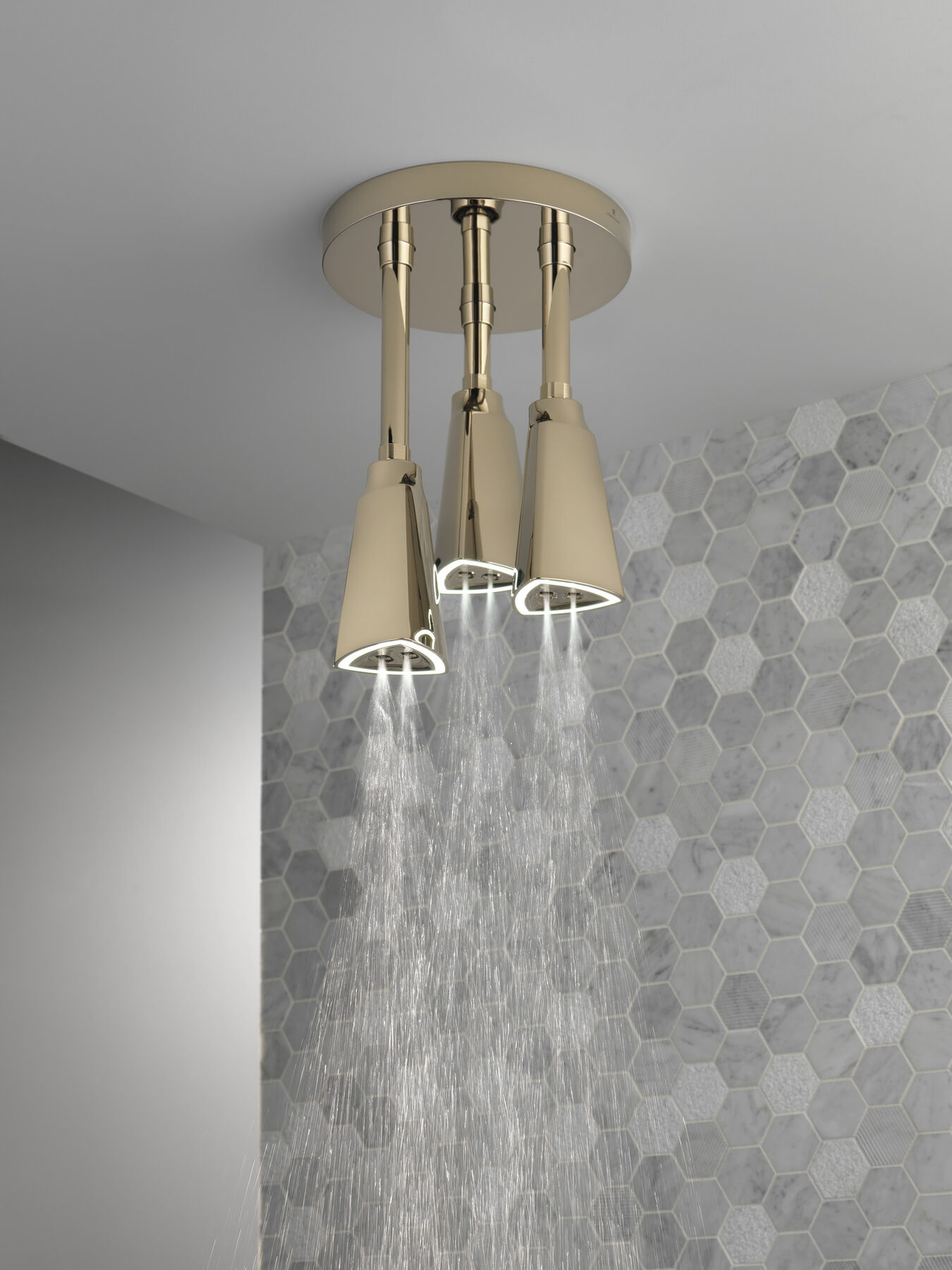 H<sub>2</sub>Okinetic&reg; Pendant Raincan Shower Head with LED Light