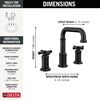 Two Handle Widespread Bathroom Faucet