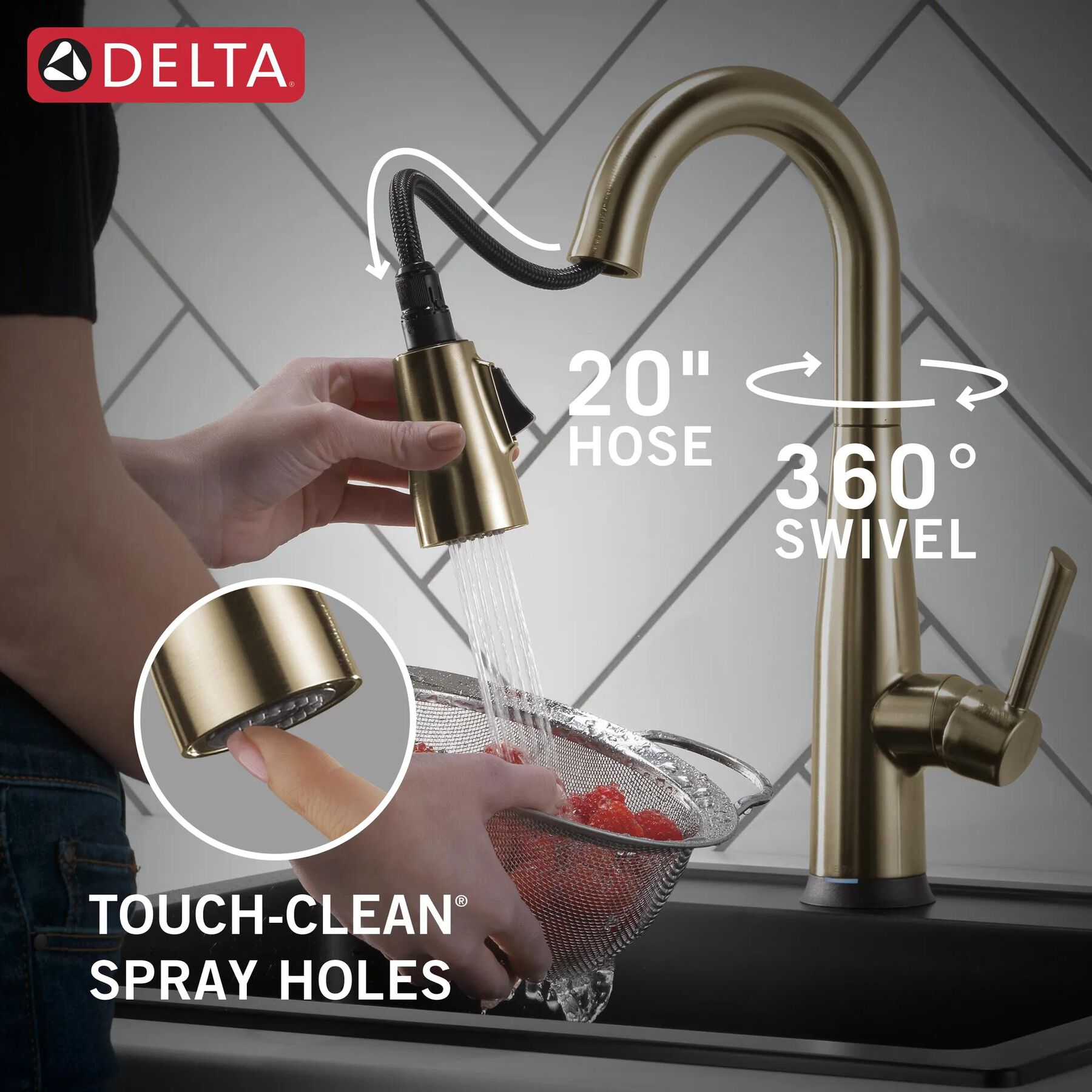 Single Handle Pull-Down Bar/Prep Faucet with Touch2O&reg; Technology