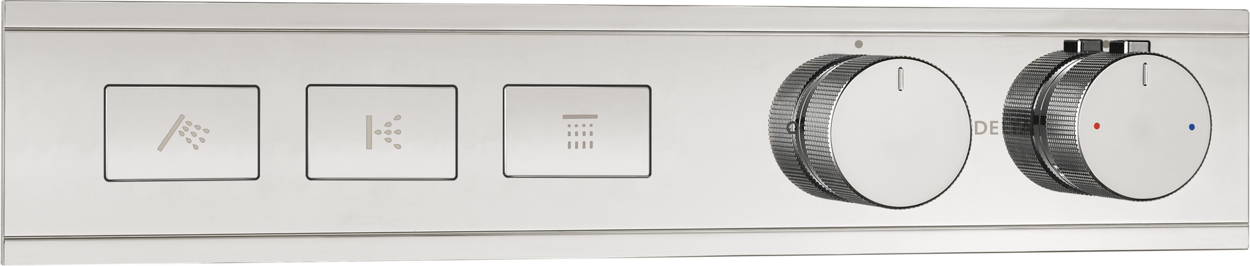 Modern High Flow Push Button Thermostatic Trim - 3 Outlet