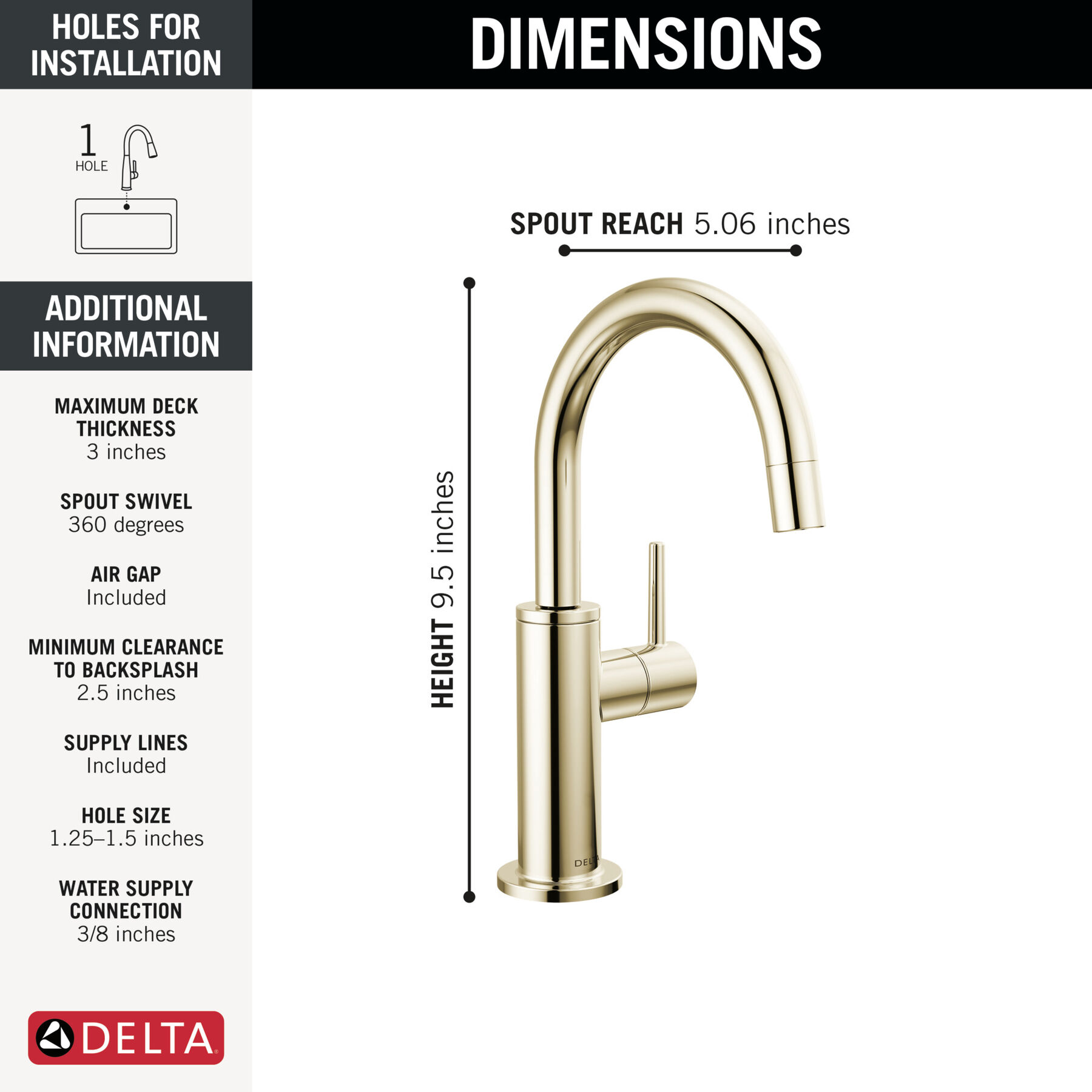Contemporary Round Beverage Faucet