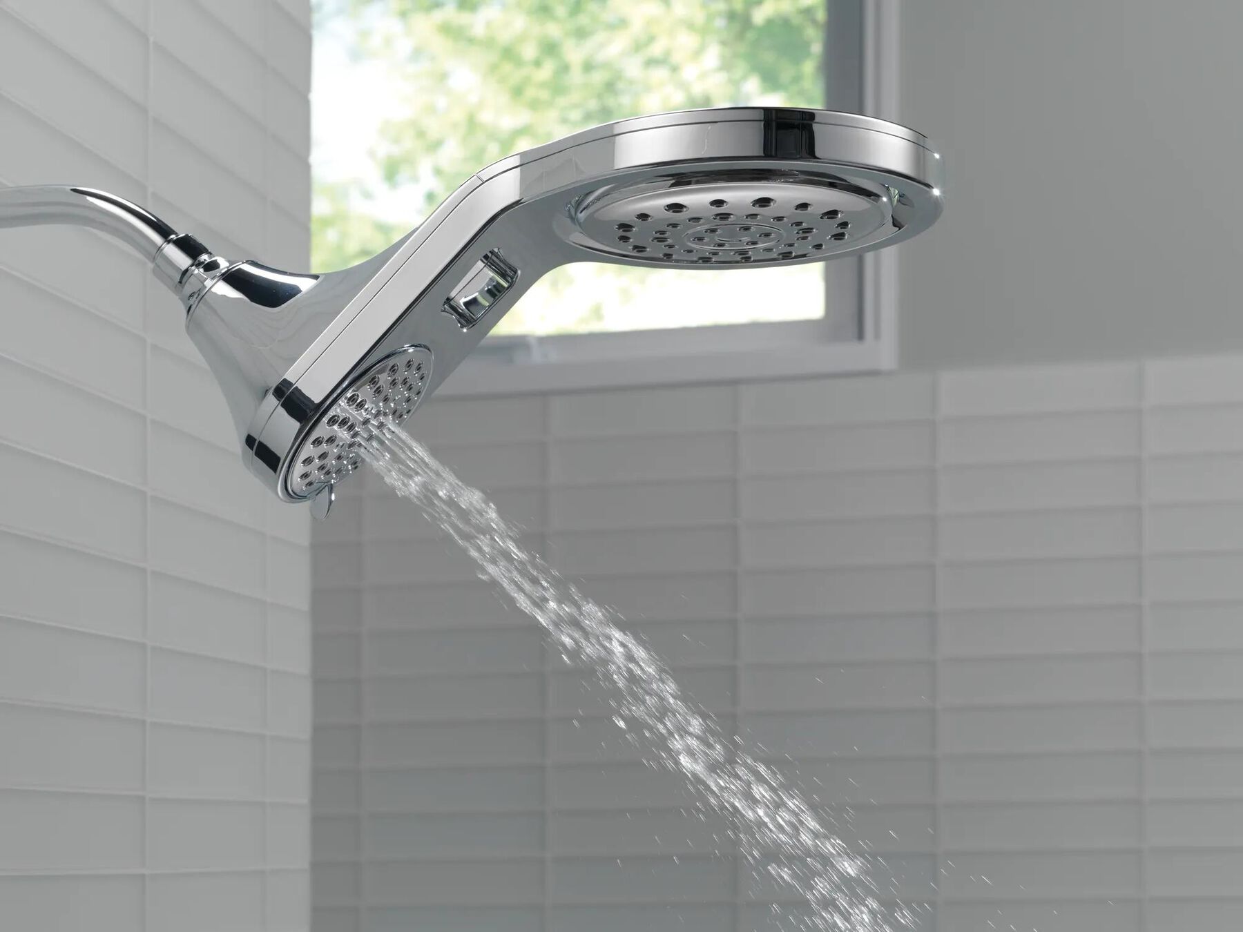 HydroRain&reg; 5-Setting Two-in-One Shower Head