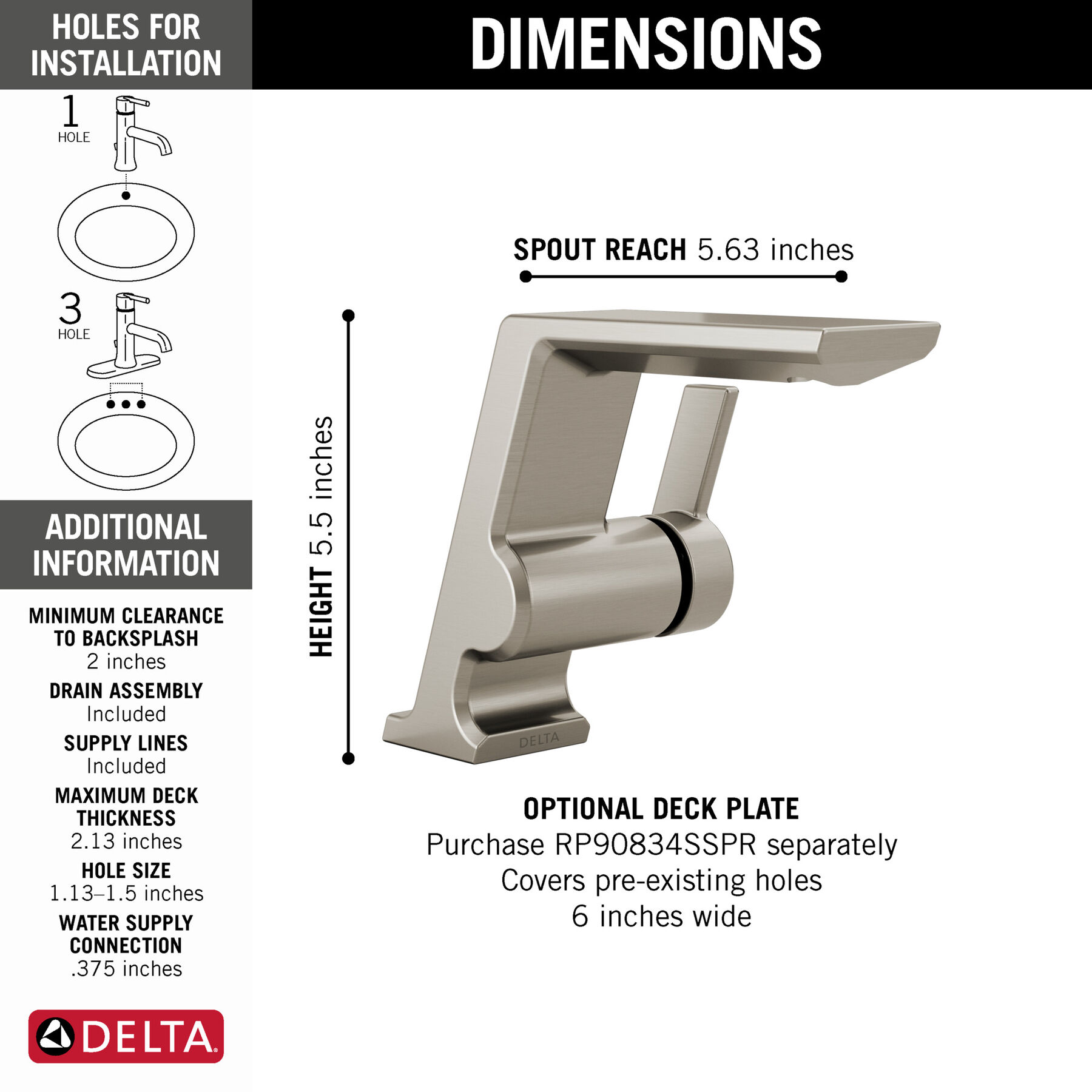 Single-Hole Bathroom Faucet (Recertified)