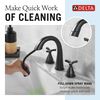 Two Handle Widespread Pull Down Bathroom Faucet