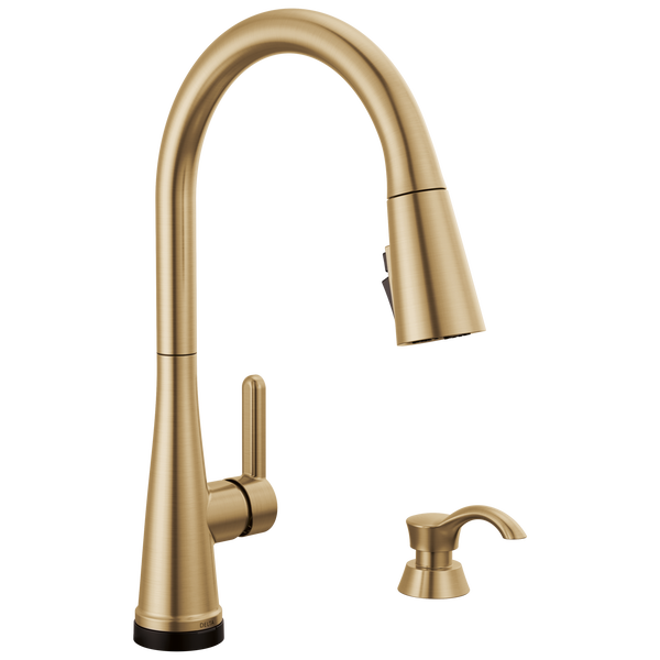 Single Handle Pull-Down Touch<sub>2</sub>O&reg; Technology Kitchen Faucet with Touchless Technology and Soap Dispenser
