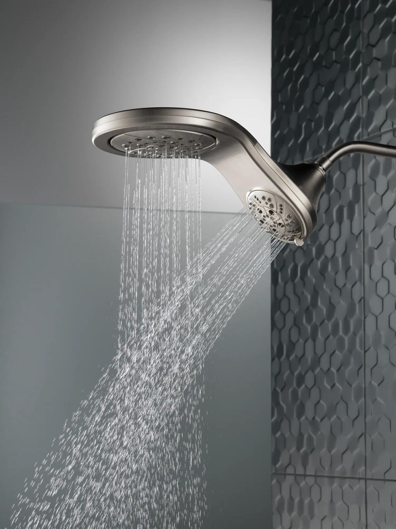 HydroRain&reg; H<sub>2</sub>Okinetic&reg; 5-Setting Two-in-One Shower Head