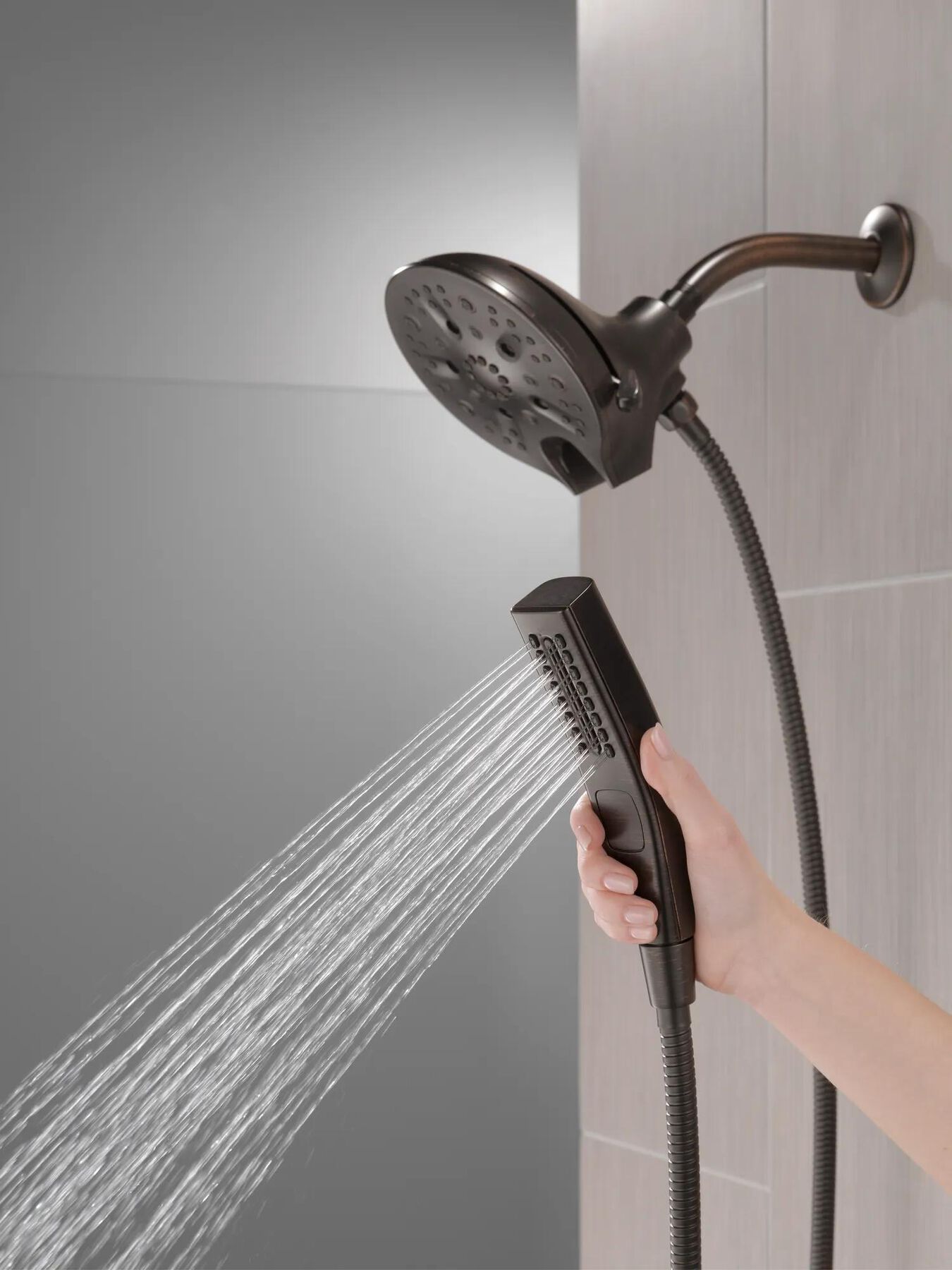 In2ition&reg; H<sub>2</sub>Okinetic&reg; 5-Setting Two-in-One Shower (Recertified)