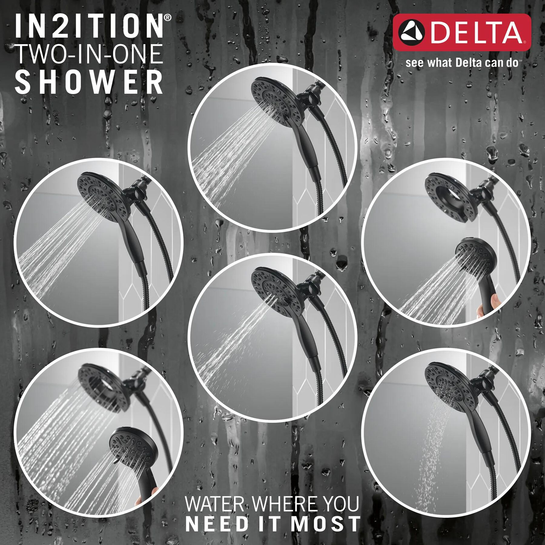In2ition&reg; 4-Setting Two-in-One Shower (Recertified)