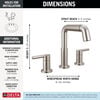 Two Handle Widespread Pull-Down Bathroom Faucet