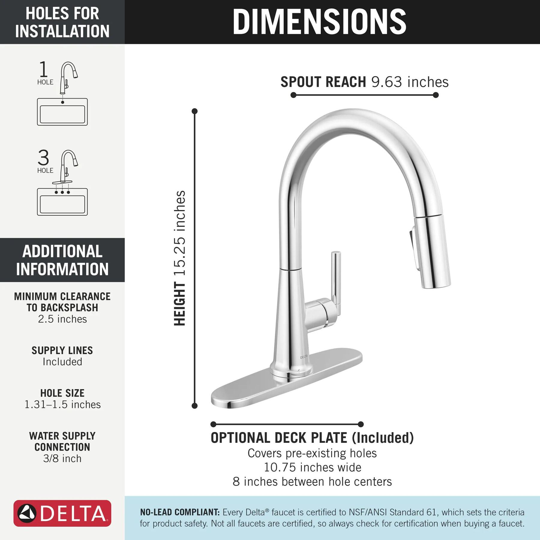 Single Handle Pull-Down Kitchen Faucet