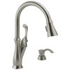 Single Handle Pull-Down Kitchen Faucet with Soap Dispenser