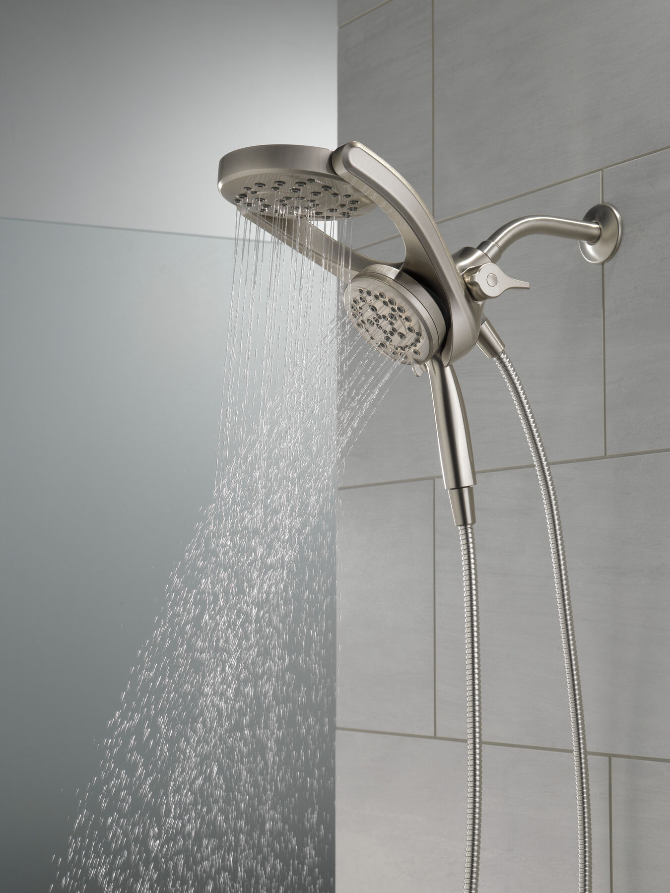 HydroRain&reg; 4-Setting Two-in-One Shower Head