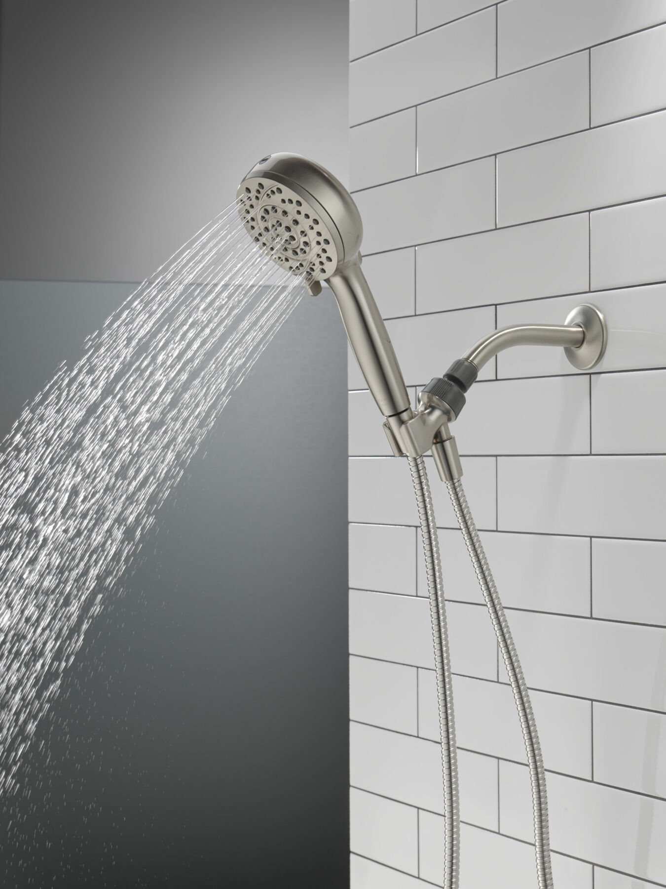 6-Setting Hand Shower with Cleaning Spray