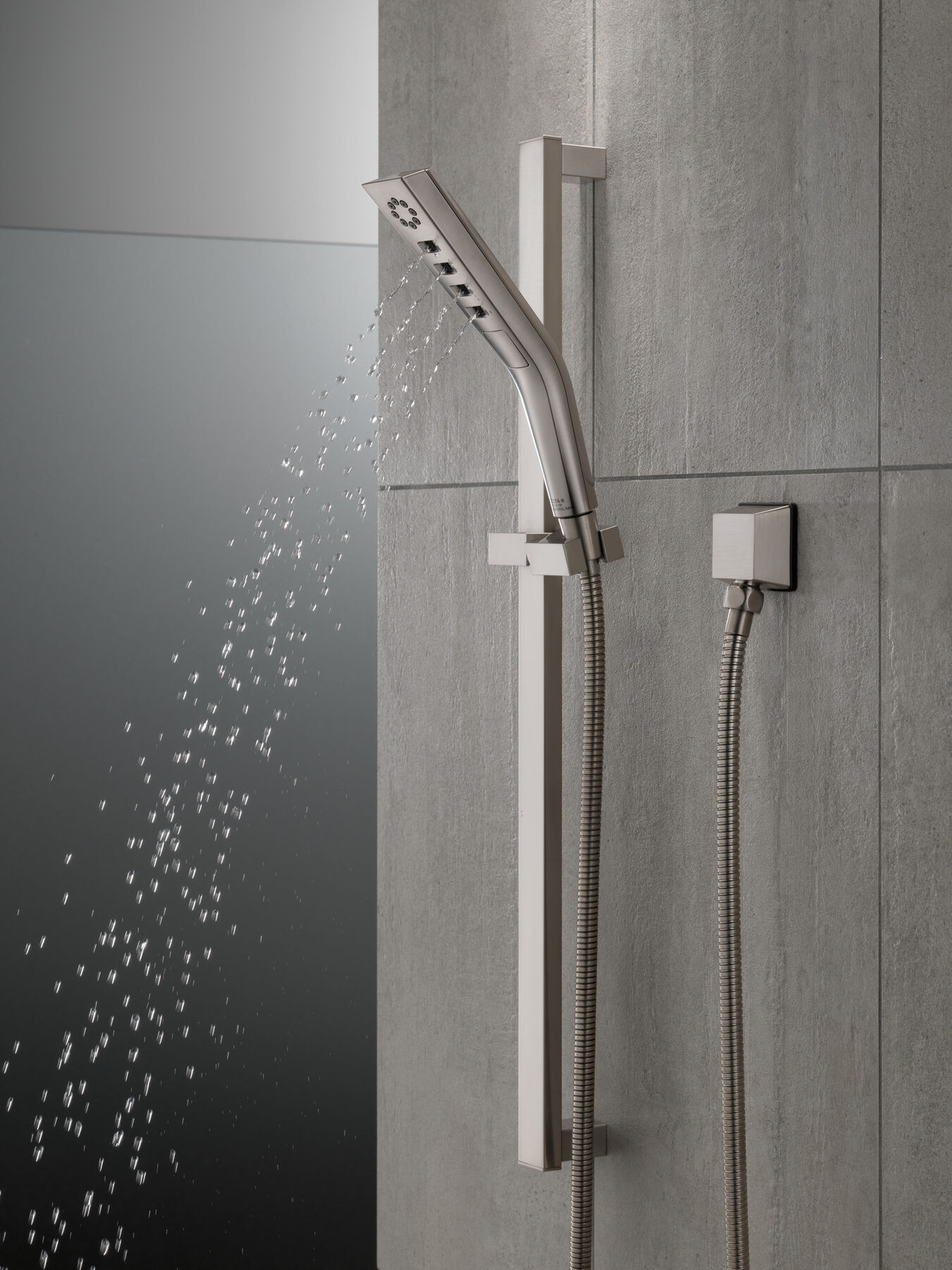 H<sub>2</sub>Okinetic&reg; 3-Setting Slide Bar Hand Shower
