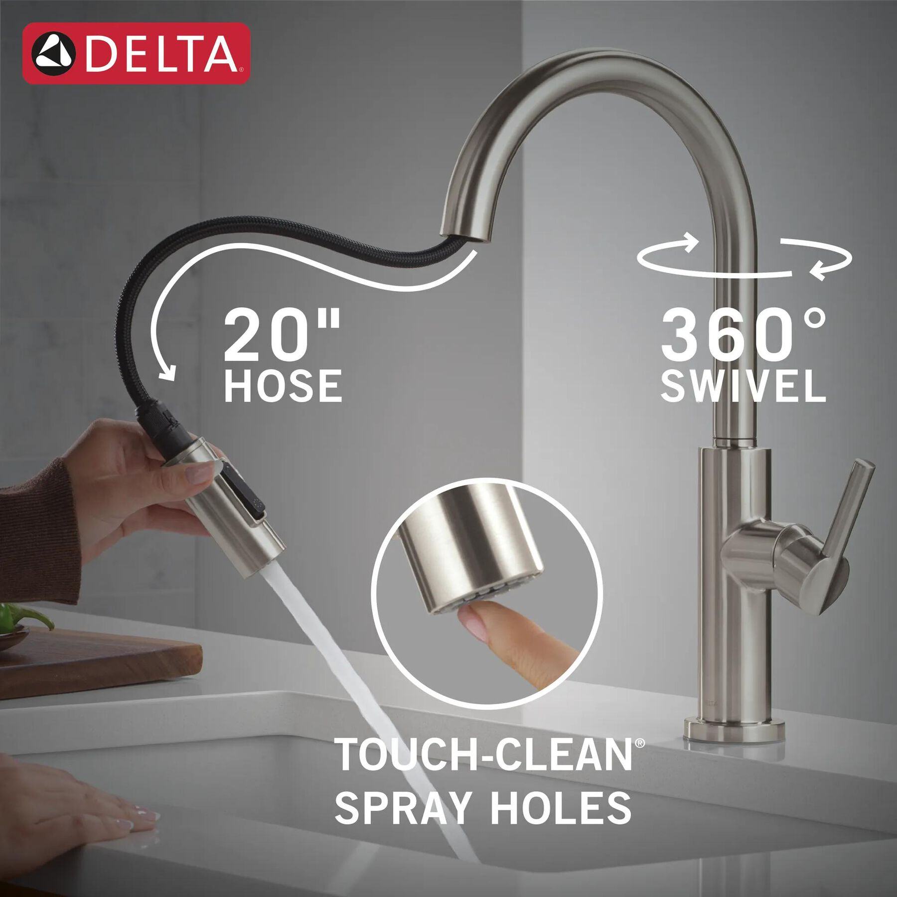 Single Handle Pull-Down Kitchen Faucet