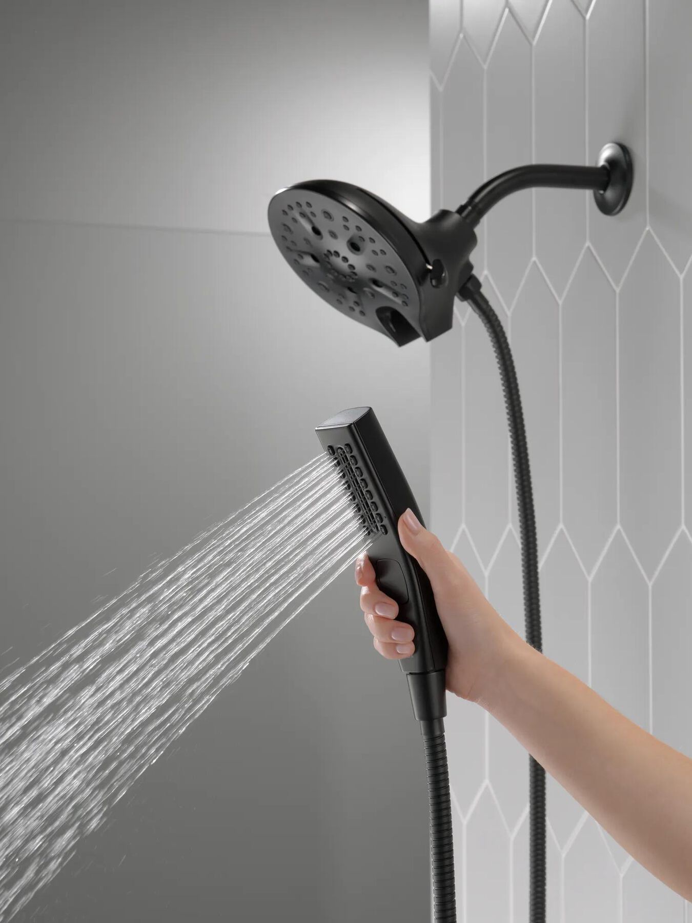 In2ition&reg; H<sub>2</sub>Okinetic&reg; 5-Setting Two-in-One Shower (Recertified)