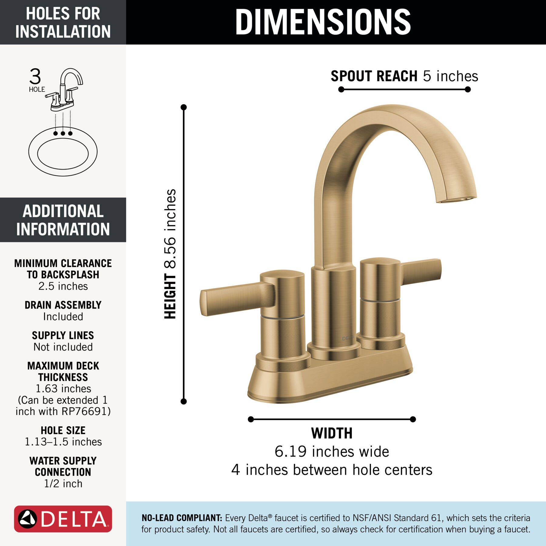 Centerset Faucet - (Recertified)