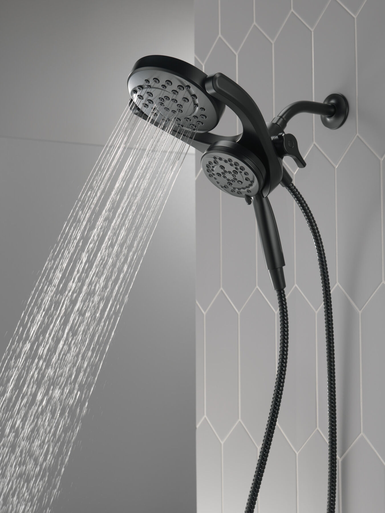 HydroRain&reg; 4-Setting Two-in-One Shower Head