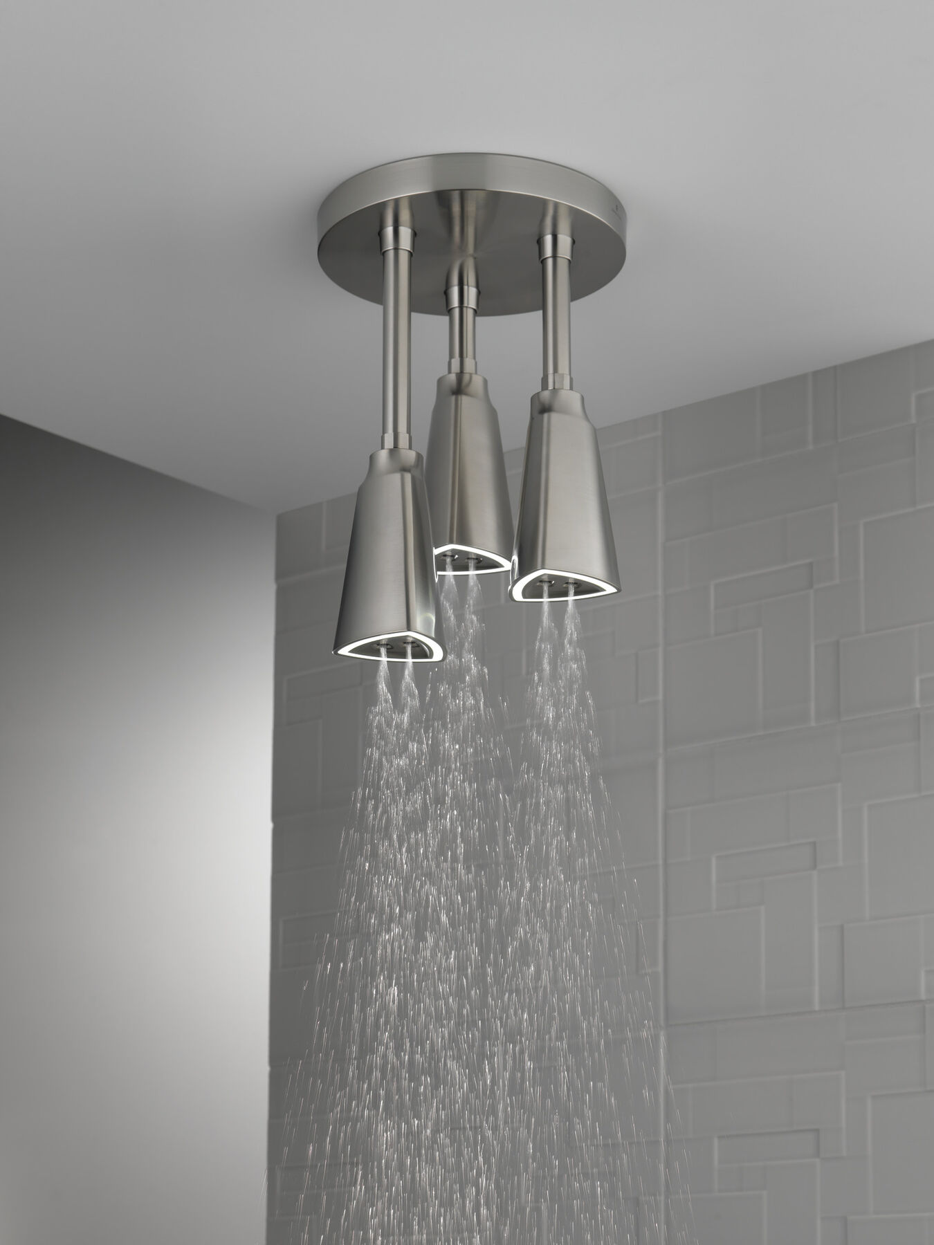 H<sub>2</sub>Okinetic&reg; Pendant Raincan Shower Head with LED Light