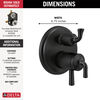 2-Handle Monitor 17 Series Valve Trim with 3- or 6- Setting Diverter
