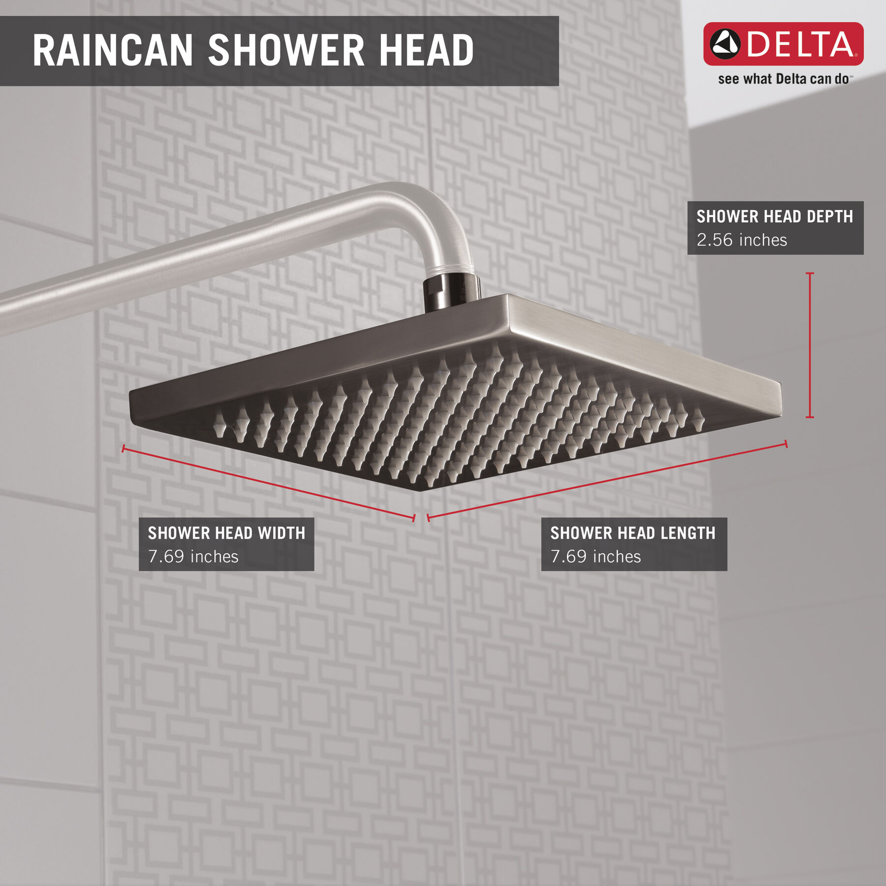 Single-Setting Raincan Shower Head