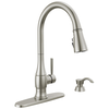 Single Handle Pull-Down Kitchen Faucet with Soap Dispenser and ShieldSpray Technology