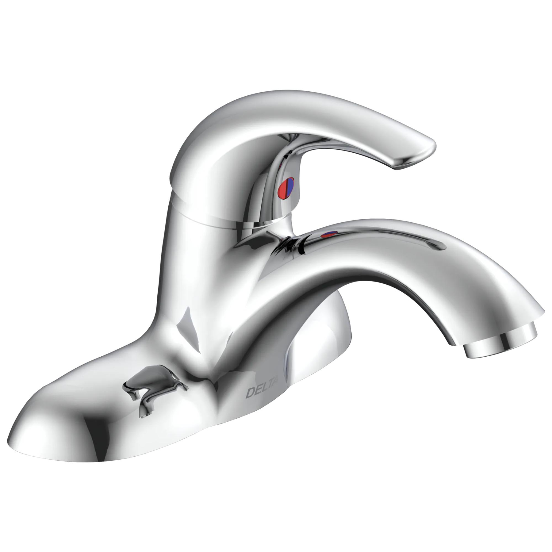 Single Handle Centerset Bathroom Faucet - Less Pop-Up
