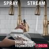 Single Handle Pull-Down Kitchen Faucet with Soap Dispenser and ShieldSpray&reg; Technology