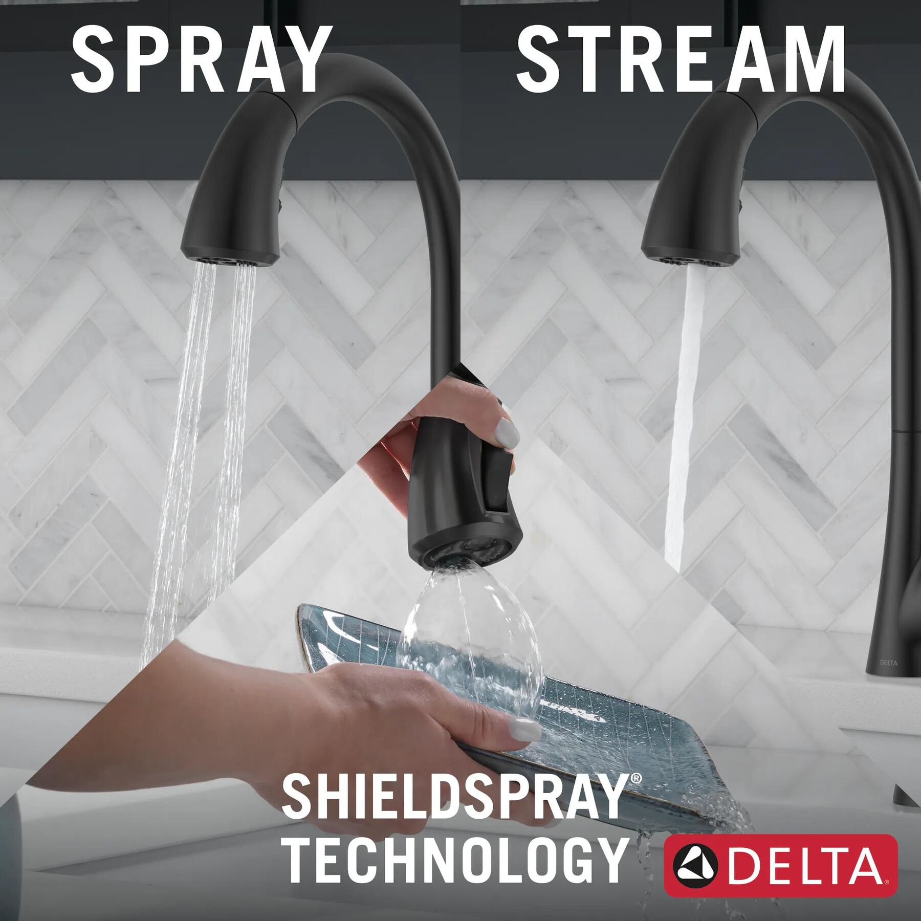 Single Handle Pull-Down Kitchen Faucet with Soap Dispenser and ShieldSpray&reg; Technology