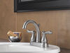 Two Handle Centerset Lavatory Faucet - Metal Pop-Up