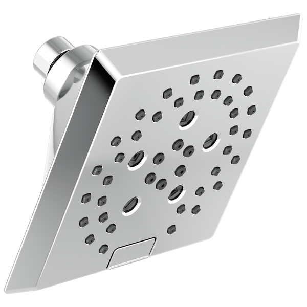 H2Okinetic® 5-Setting Angular Modern Raincan Shower Head in