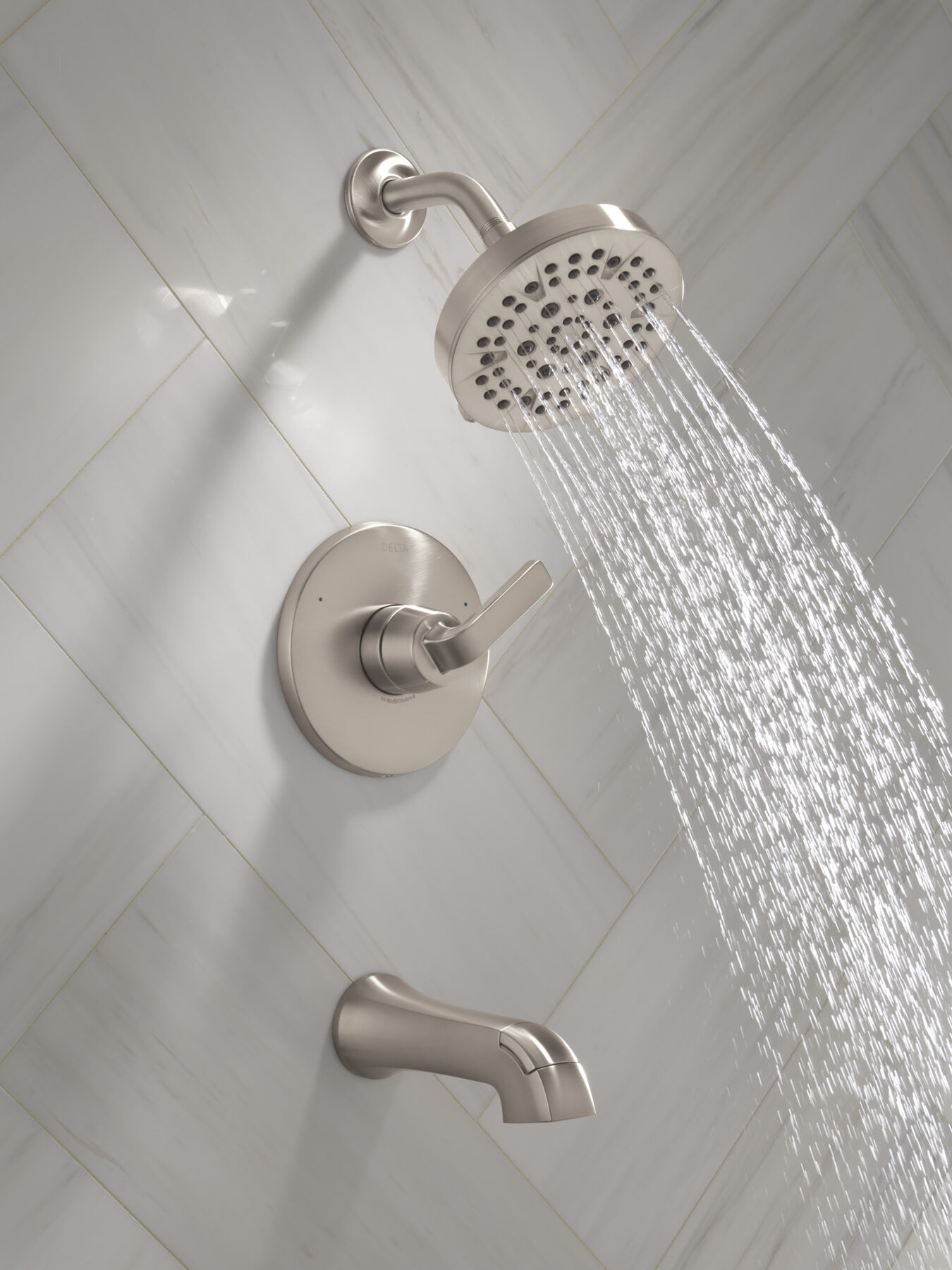 Widespread Lavatory Faucet with 14 Series Tub Shower Trim and Bathroom Accessories Bundle