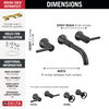 Two Handle Wall Mount Bathroom Faucet