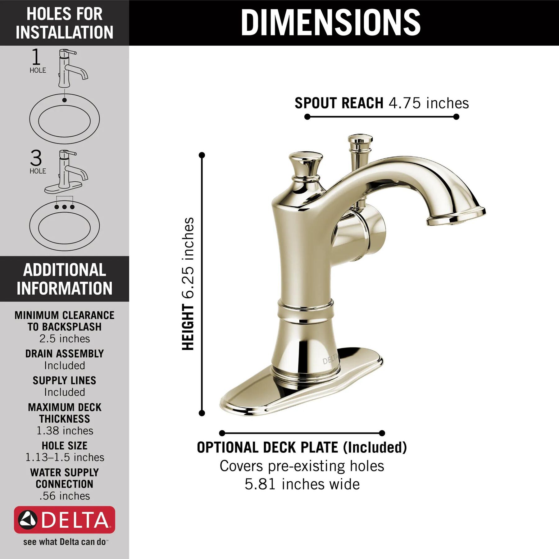 Single Handle Centerset Bathroom Faucet