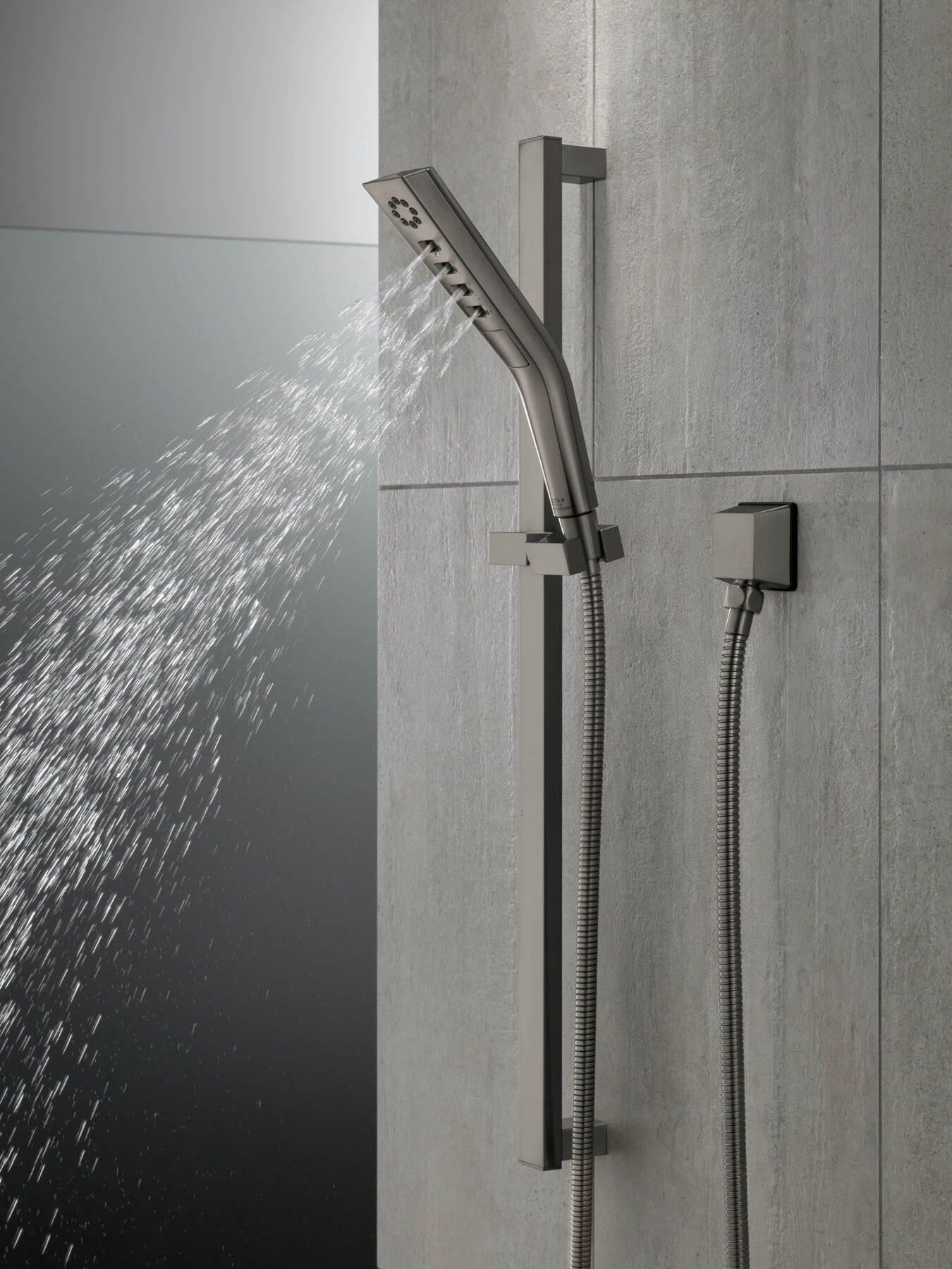 H<sub>2</sub>Okinetic&reg; 3-Setting Slide Bar Hand Shower