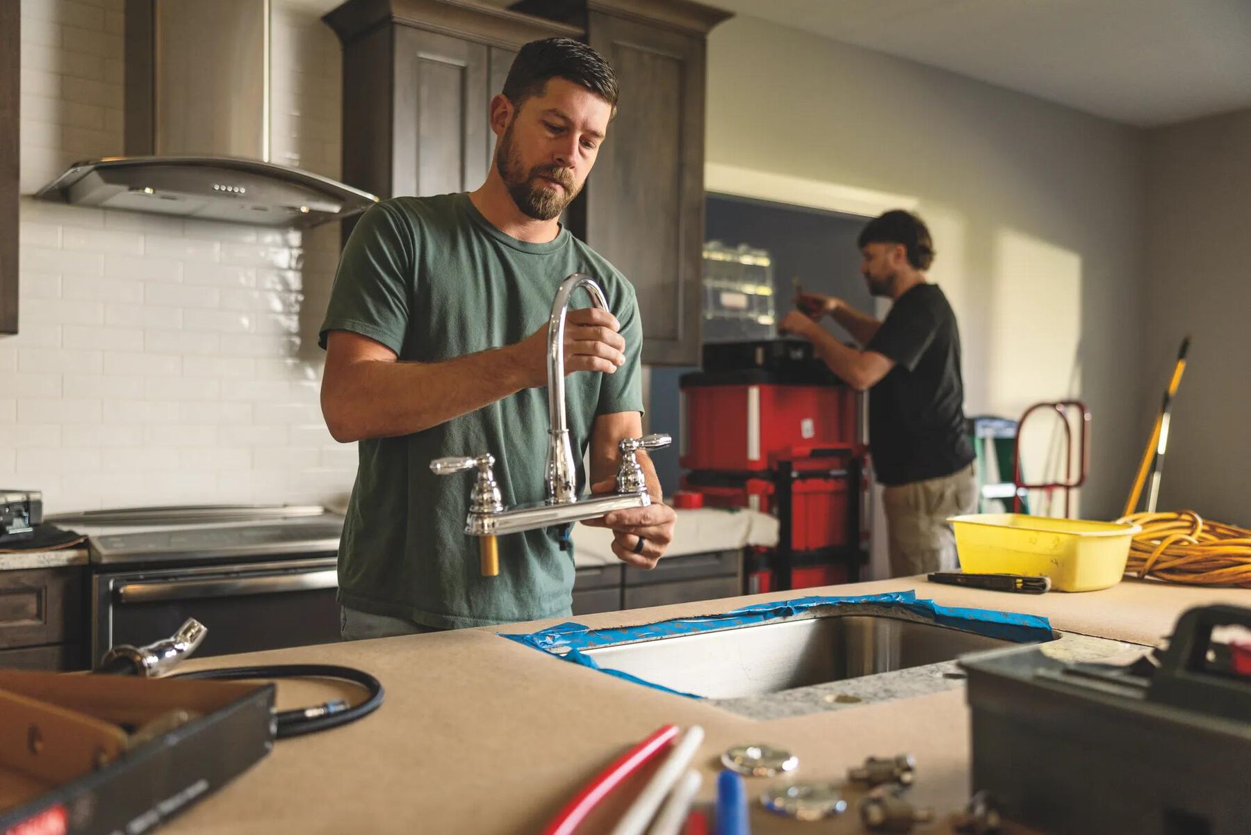 Two Handle Kitchen Faucet with Spray