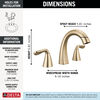 Two Handle Widespread Pull-Down Bathroom Faucet