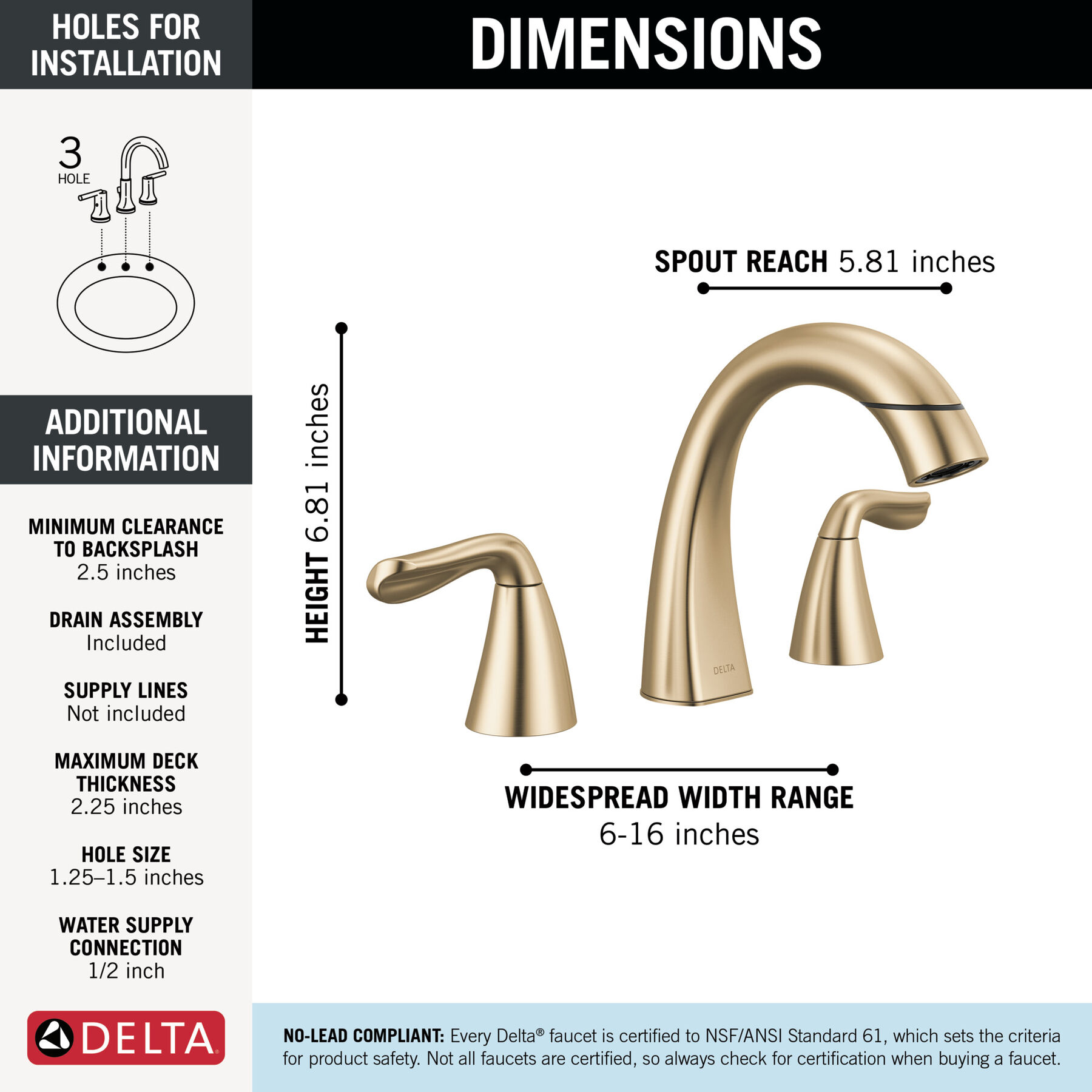 Two Handle Widespread Pull-Down Bathroom Faucet