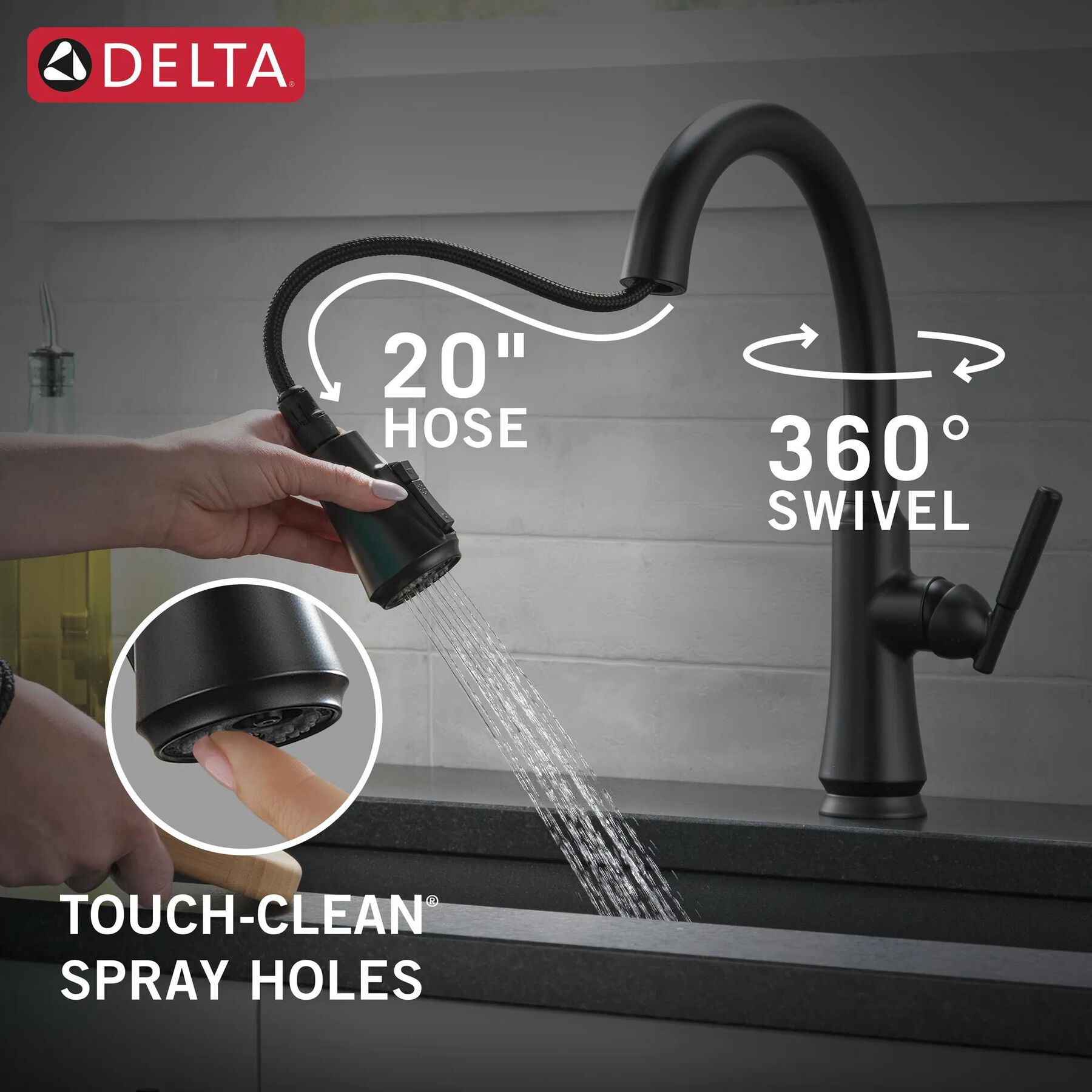 Single Handle Pull-Down Kitchen Faucet