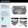 30&rdquo; Granite Composite Workstation Kitchen Sink Undermount Single Bowl with WorkFlow&trade; Ledge and Accessories in Dark Grey