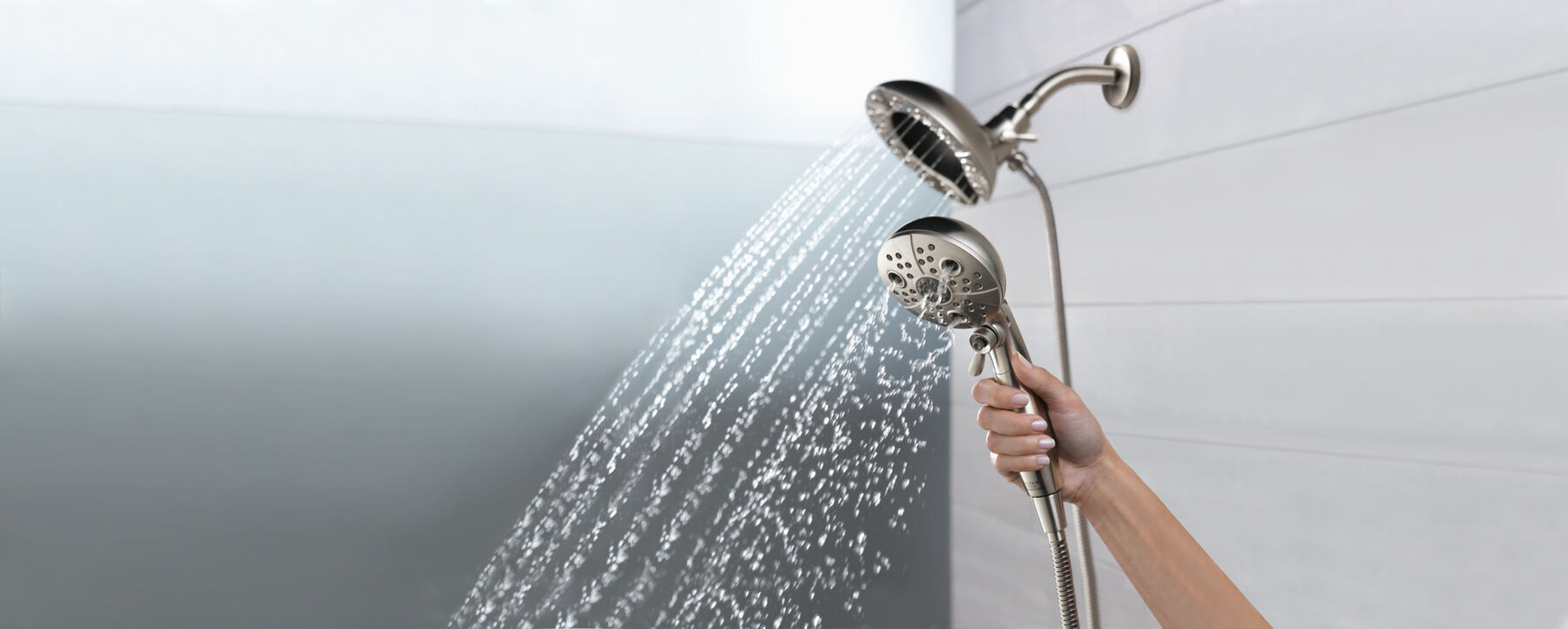 H2Okinetic&reg;&nbsp;In2ition&reg;&nbsp;5-Setting Two-In-One Shower (Recertified)