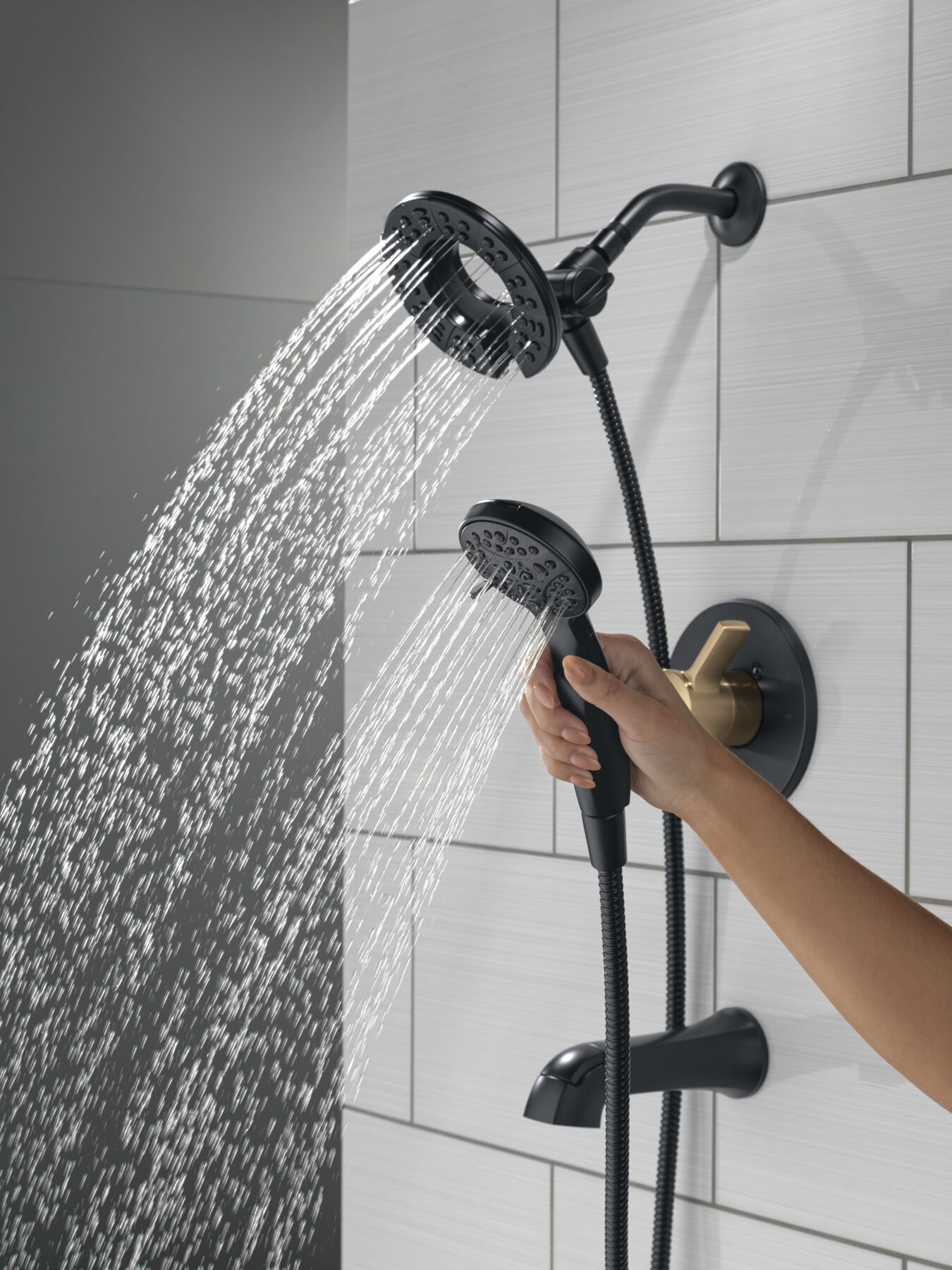 Tub Shower Trim with Universal Rough Bundle