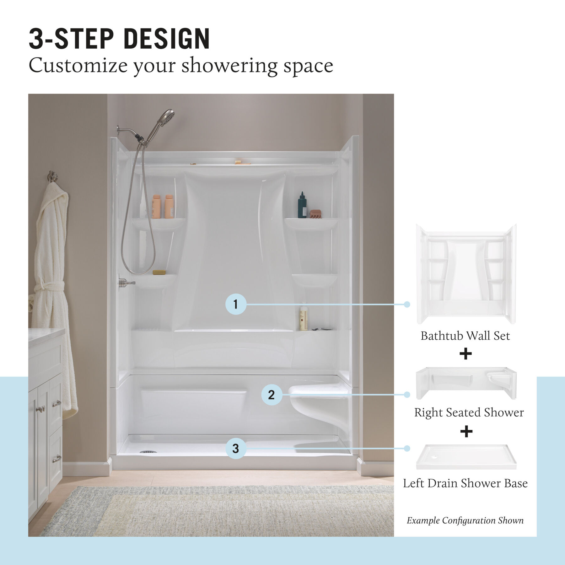 60"x32" Classic 500 Bathtub Wall