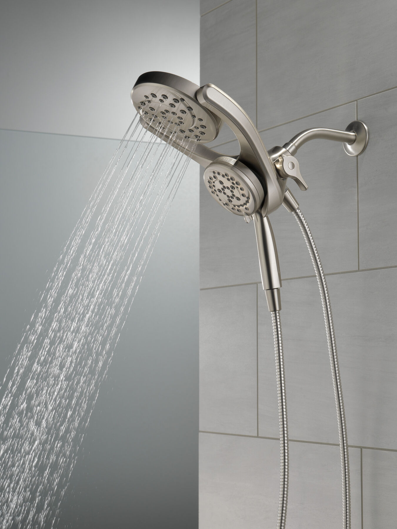 HydroRain&reg; 4-Setting Two-in-One Shower Head