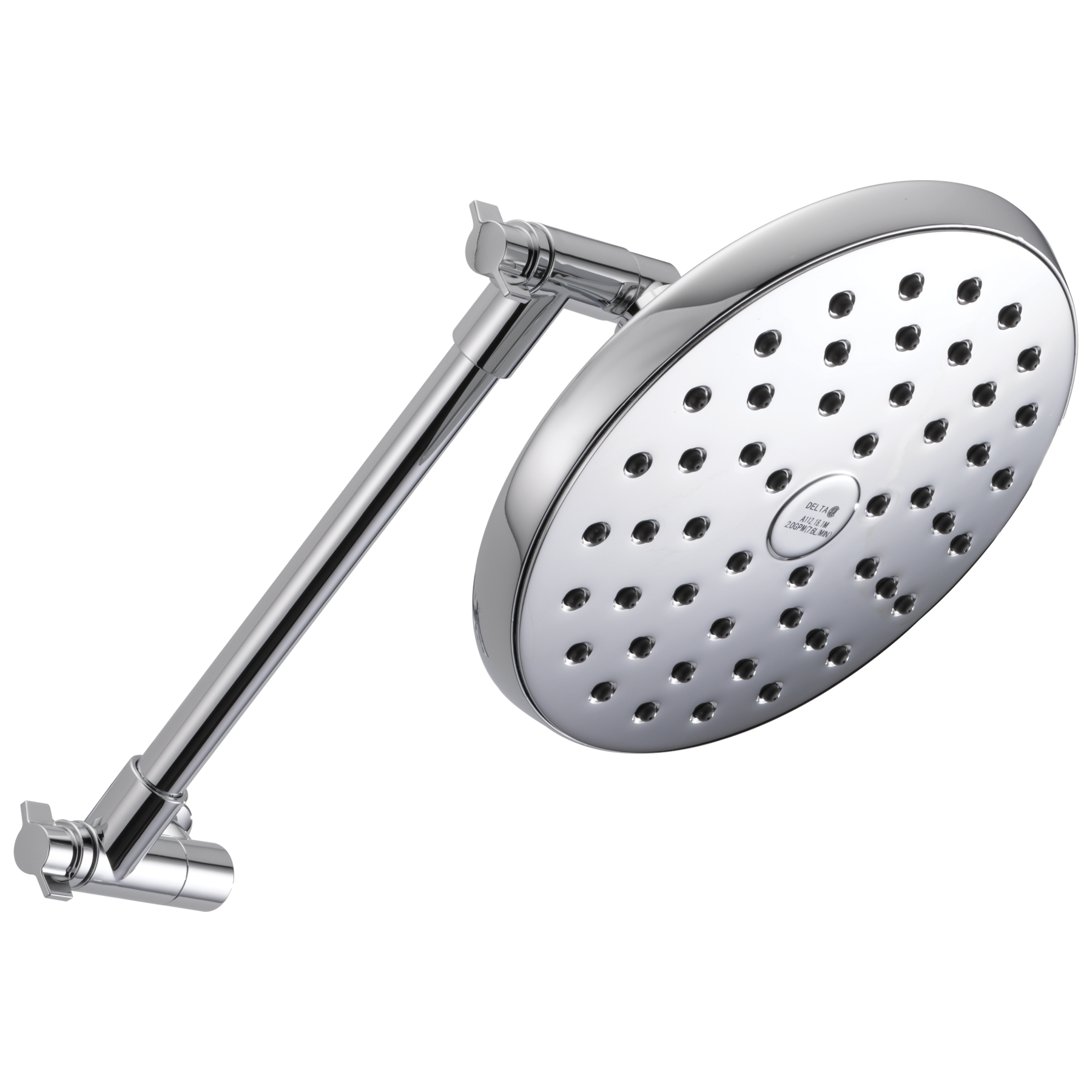 Single Setting Rain Can Shower Head w/ Arm (Recertified)